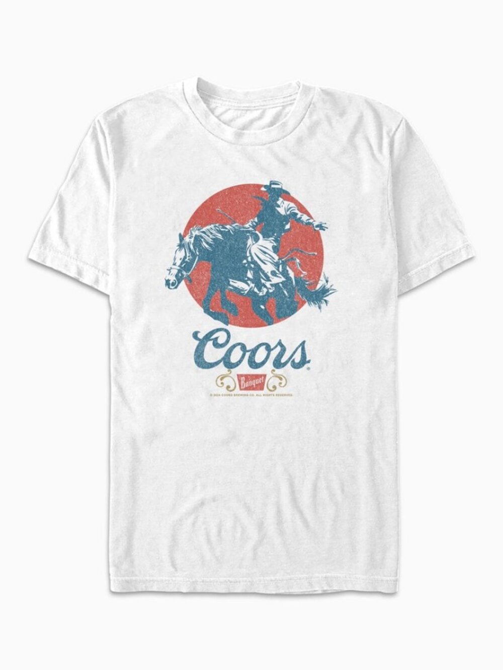 'Longhorn' Banquet Coors T-Shirt: Western Cowboy Rodeo Graphic